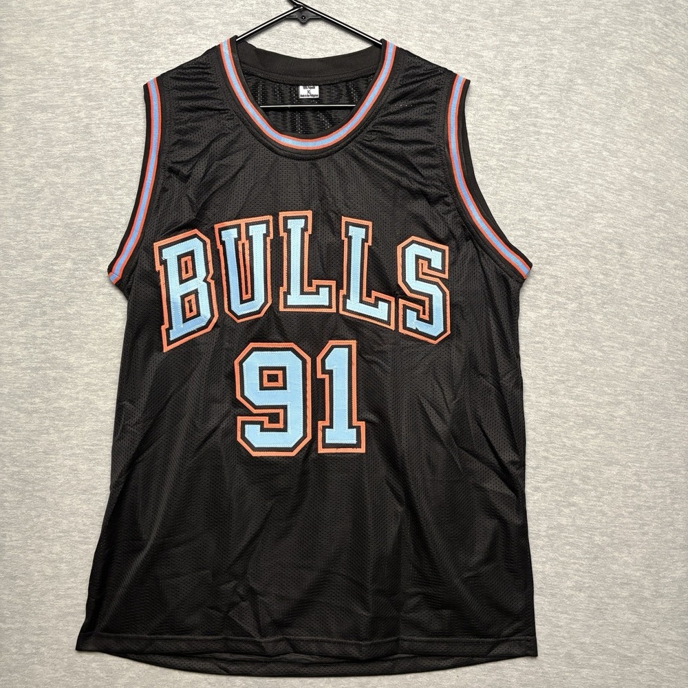 Dennis Rodman Signed Jersey #91 NBA Basketball Chicago Bulls JSA COA
